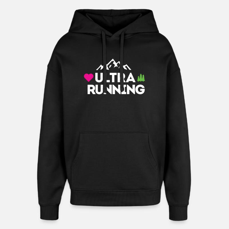 Ultra Running – Mon amour - Sweat à capuche unisexe Stanley/Stella Oversized - noir