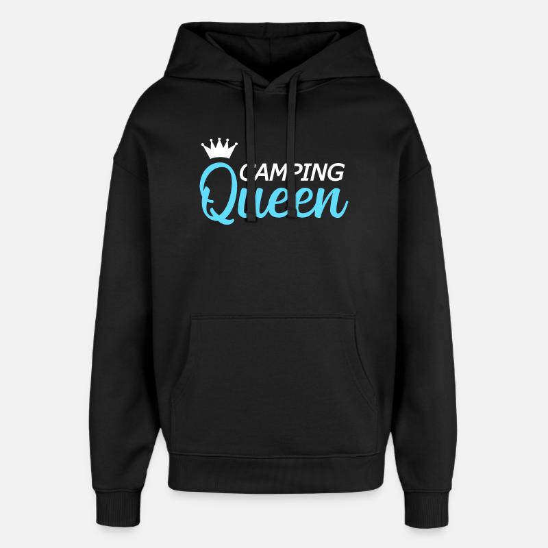Camping Campen - Sweat à capuche unisexe Stanley/Stella Oversized - noir