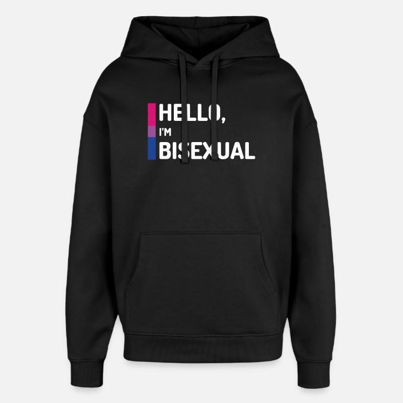 Hallo, ich bin bisexuell - Oversized Unisex Hoodie von Stanley/Stella - Schwarz