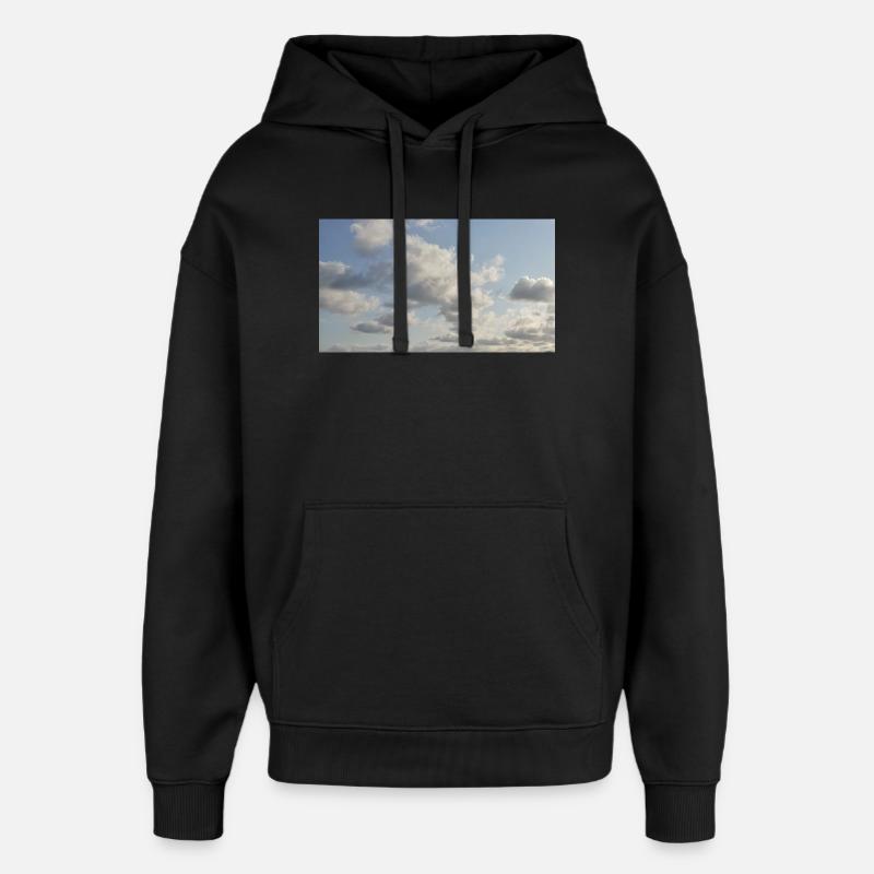 Nuages doux du ciel - Sweat à capuche unisexe Stanley/Stella Oversized - noir