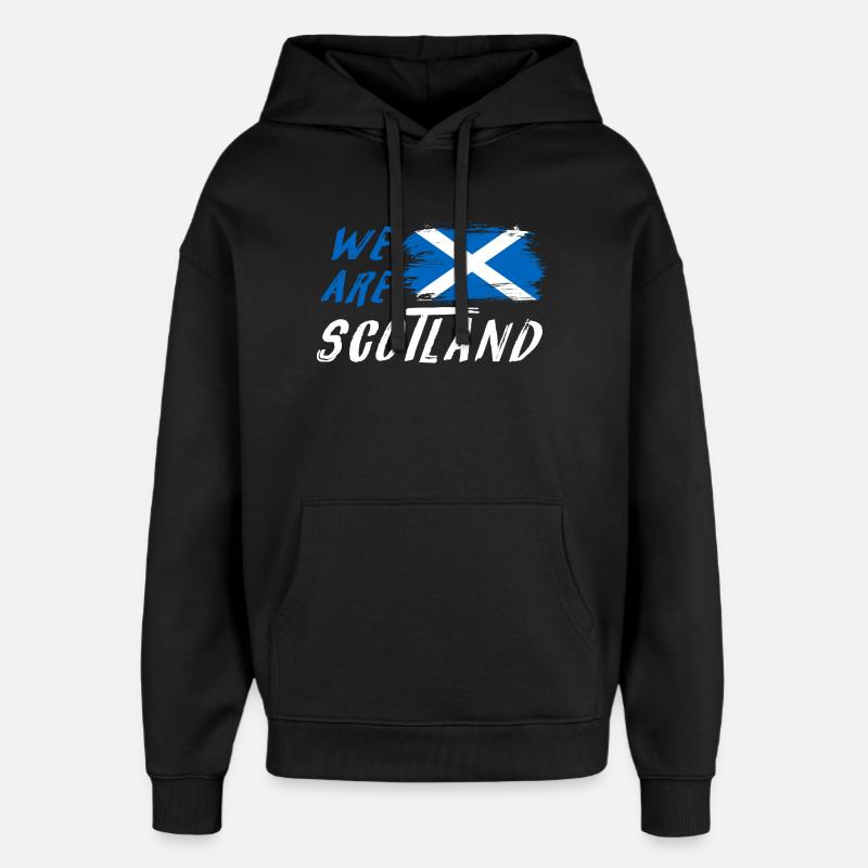 We are Scotland flags design - Oversized Unisex Hoodie by Stanley/Stella - black