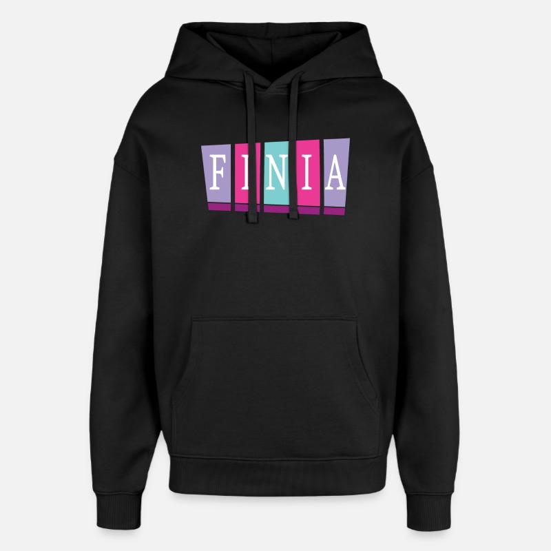 Finia - Oversized Unisex Hoodie von Stanley/Stella - Schwarz