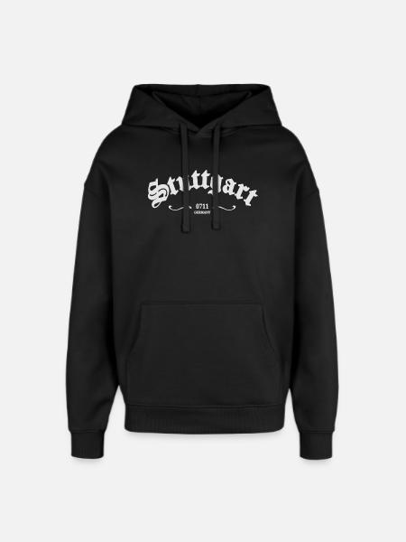 Stuttgart 0711 - Oversized Unisex Hoodie von Stanley/Stella - Schwarz
