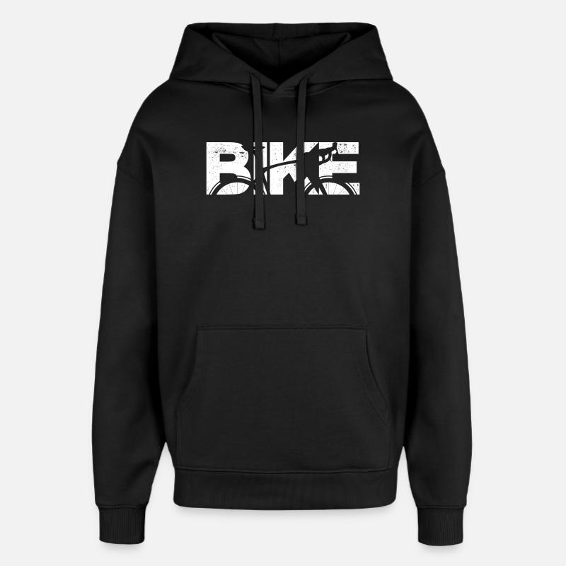Urban Bicycle Silhouette - Oversized Unisex Hoodie by Stanley/Stella - black