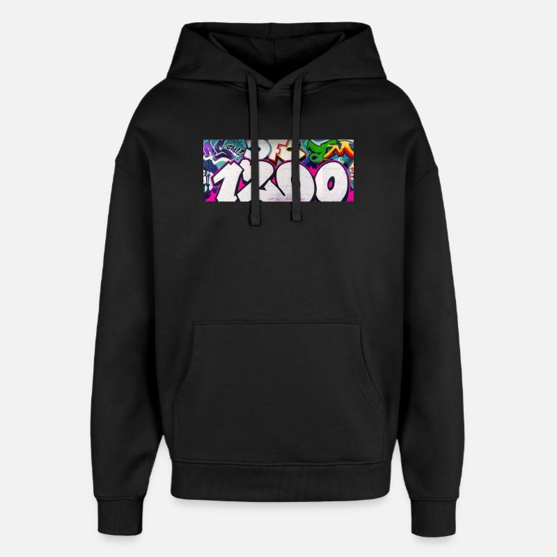 1200 GRAVITY EDIT_1 - Oversized Unisex Hoodie by Stanley/Stella - black