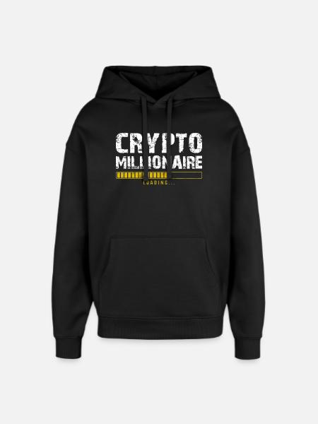 Crypto millionaire - Sweat à capuche unisexe Stanley/Stella Oversized - noir
