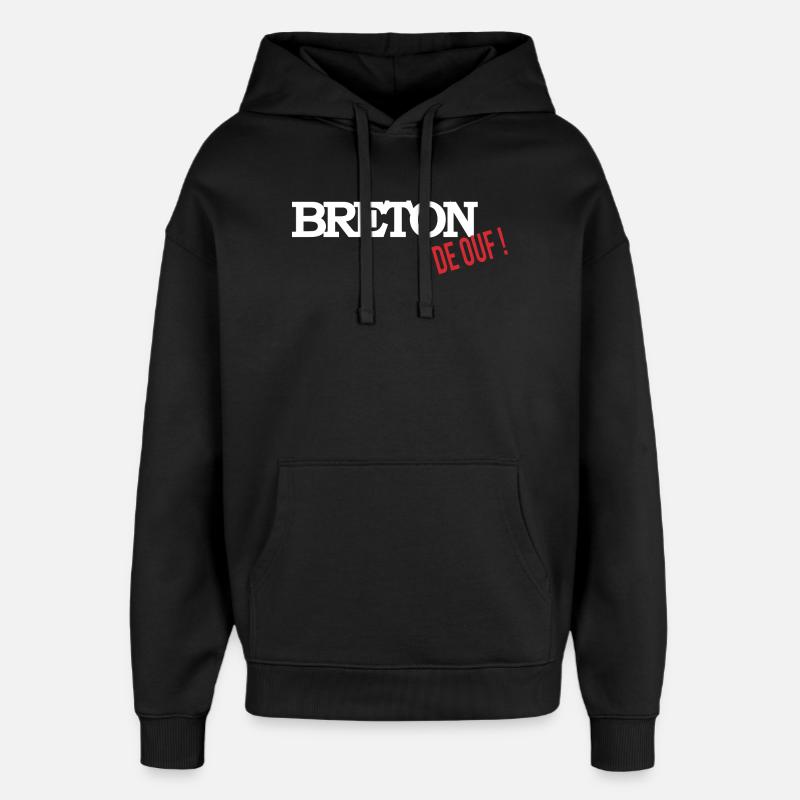 Breton de ouf - Sweat à capuche unisexe Stanley/Stella Oversized - noir