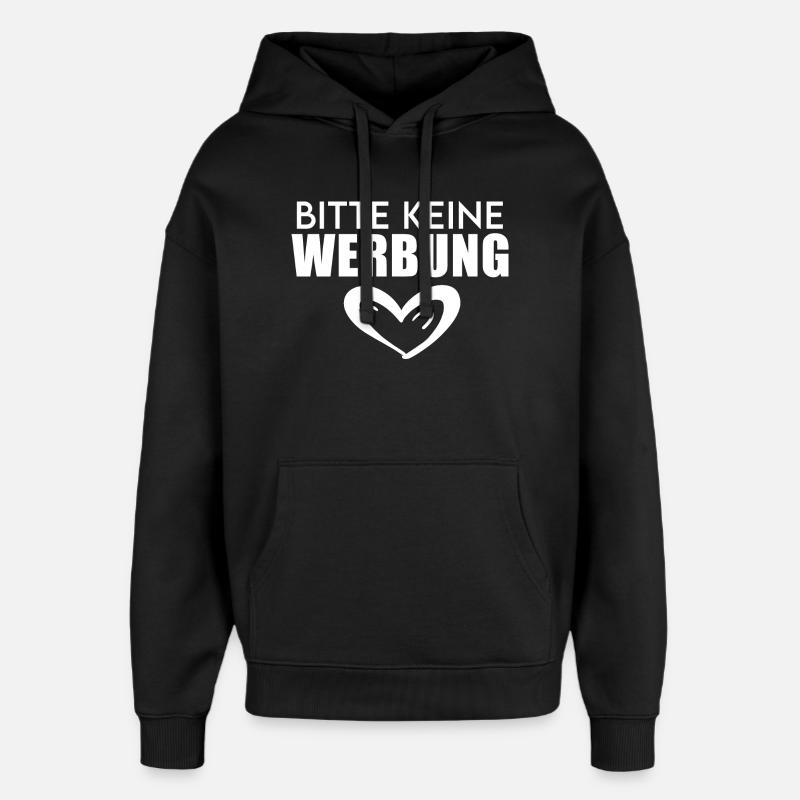 Bitte keine Werbung - Briefkasten - Oversized Unisex Hoodie von Stanley/Stella - Schwarz