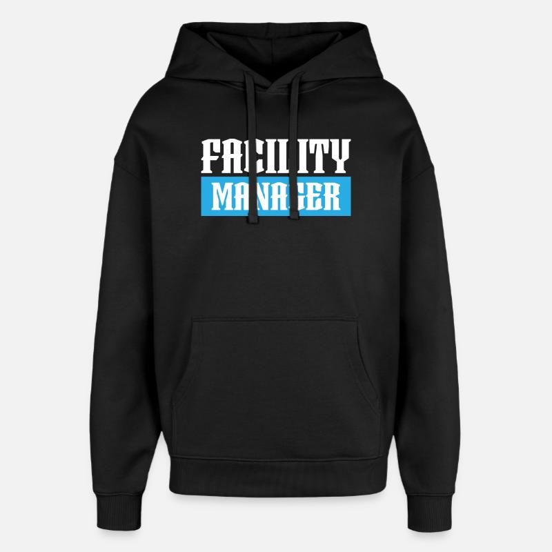 tshirt facility manager noir - Sweat à capuche unisexe Stanley/Stella Oversized - noir