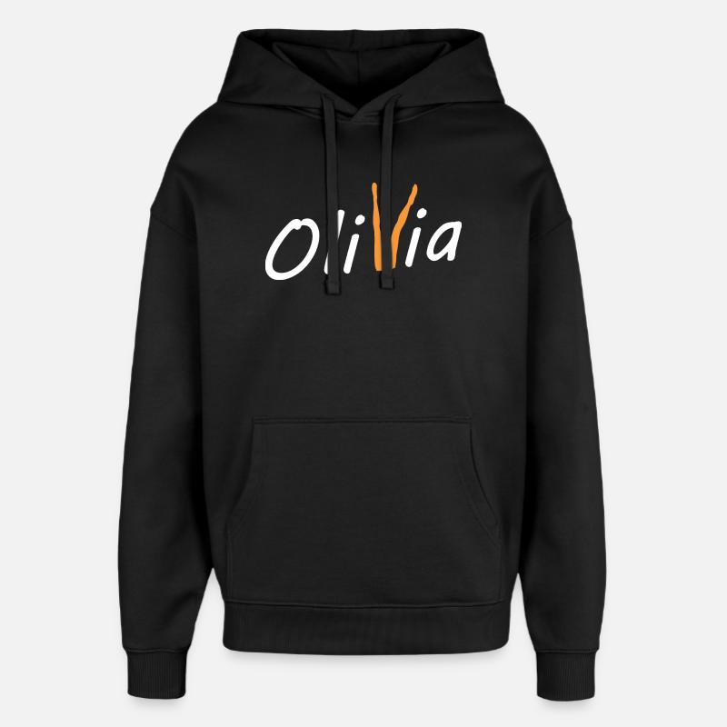 Olivia Bein - Sweat à capuche unisexe Stanley/Stella Oversized - noir