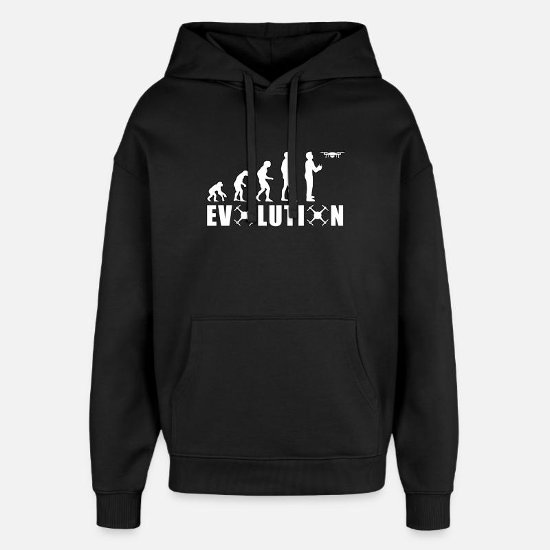 EVOLUTION DROHNE Geschenk Bodenpilot Fliegen - Oversized Unisex Hoodie von Stanley/Stella - Schwarz