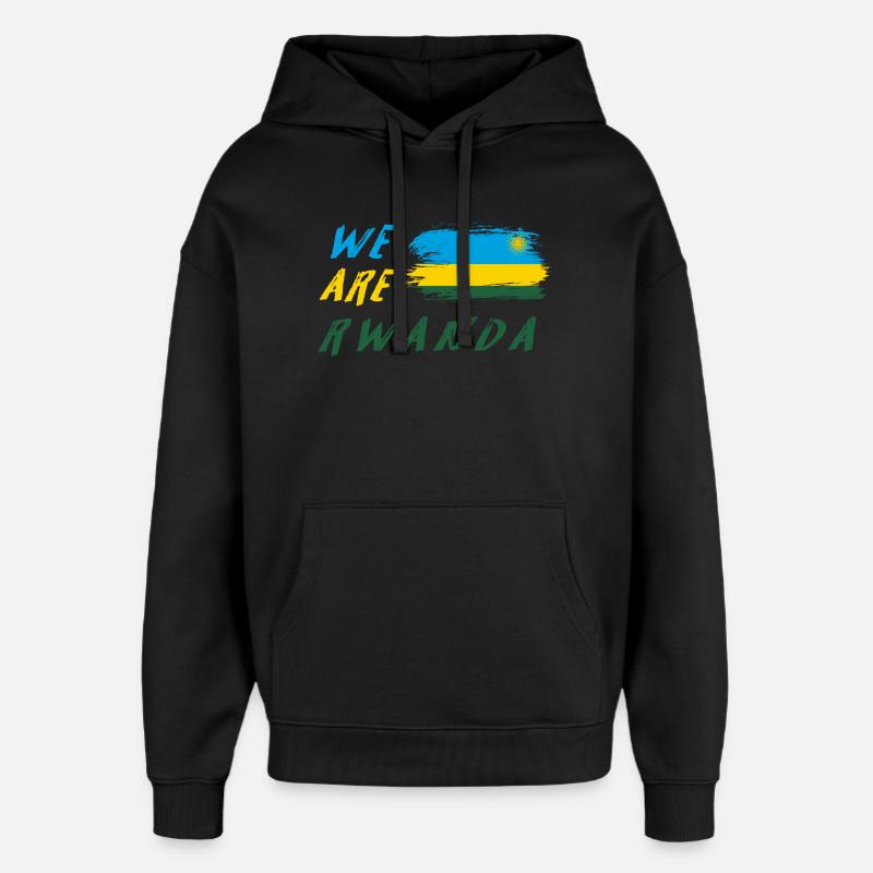 Nous sommes le Rwanda - Sweat à capuche unisexe Stanley/Stella Oversized - noir