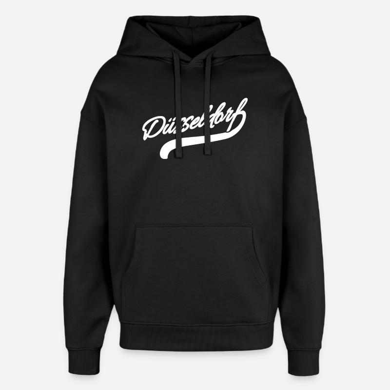 Düsseldorf Retro - Oversized Unisex Hoodie von Stanley/Stella - Schwarz