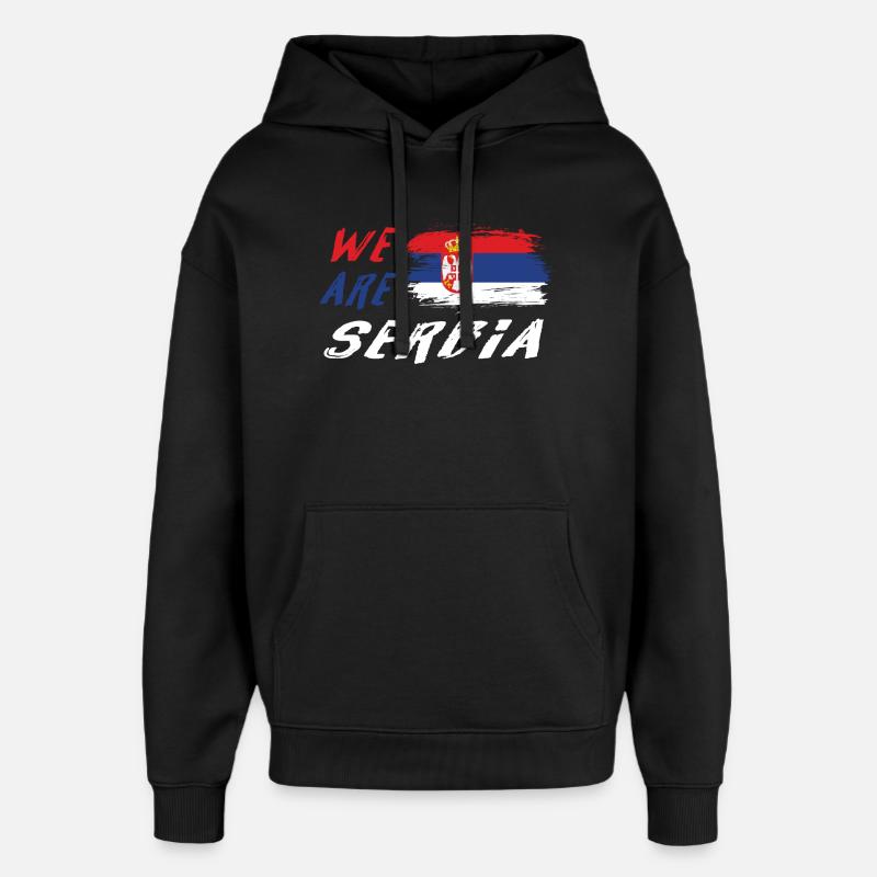 Nous sommes la Serbie - Sweat à capuche unisexe Stanley/Stella Oversized - noir