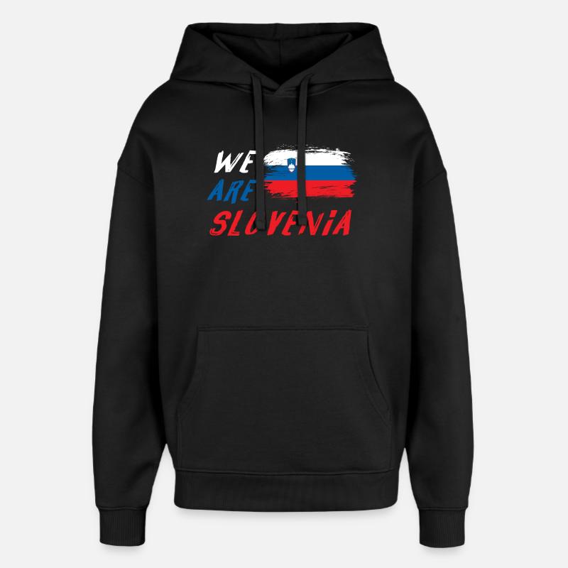 Nous sommes la Slovénie - Sweat à capuche unisexe Stanley/Stella Oversized - noir