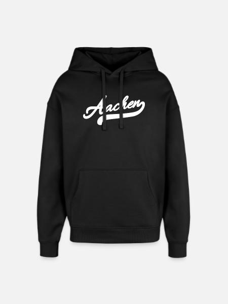 Aachen Retro - Oversized Unisex Hoodie von Stanley/Stella - Schwarz