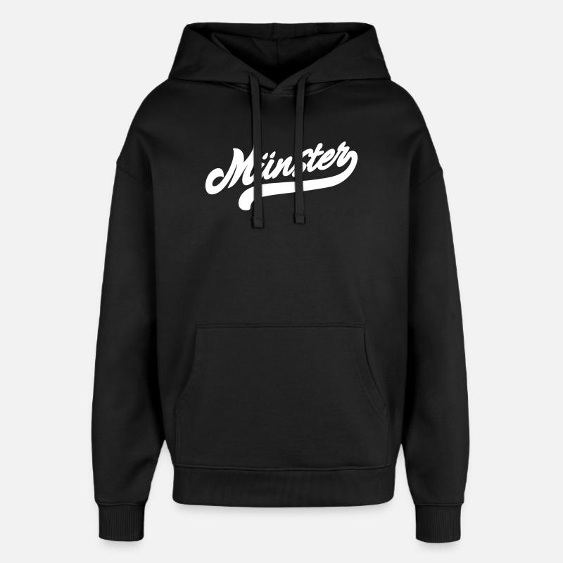 Münster Retro - Oversized Unisex Hoodie von Stanley/Stella - Schwarz