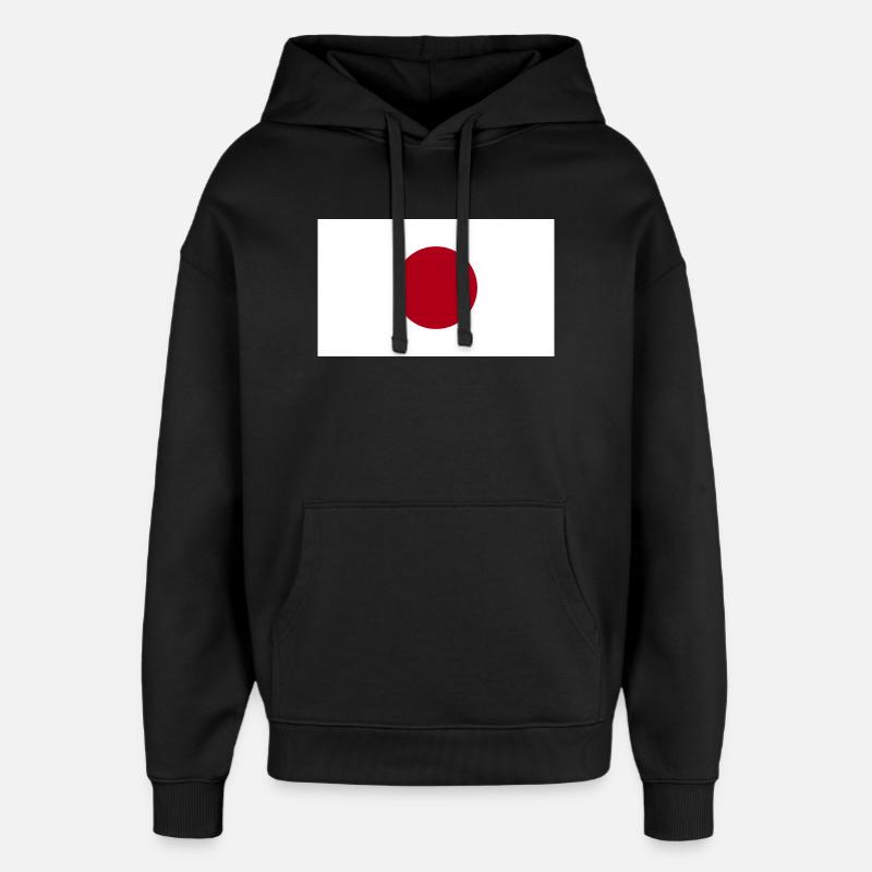 Drapeau national du Japon - Sweat à capuche unisexe Stanley/Stella Oversized - noir