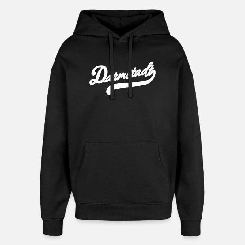 Darmstadt Rétro - Sweat à capuche unisexe Stanley/Stella Oversized - noir
