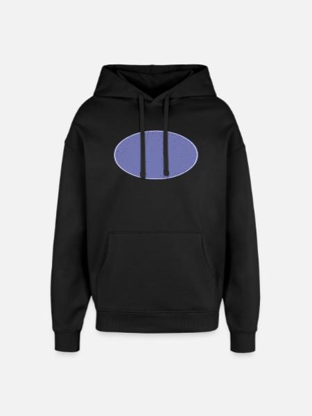 Oval Background Dirty Purple - Oversized Unisex Hoodie by Stanley/Stella - black