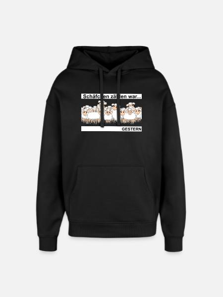Schäfchen zählen - Oversized Unisex Hoodie von Stanley/Stella - Schwarz