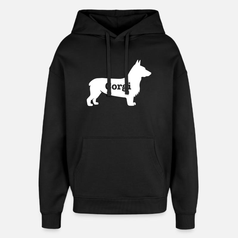 Corgi - Sweat à capuche unisexe Stanley/Stella Oversized - noir