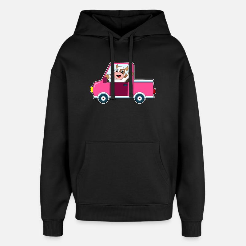 Voiture de vache - Sweat à capuche unisexe Stanley/Stella Oversized - noir