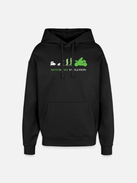 Motorbike Evolution - Motorradfahrer - Oversized Unisex Hoodie von Stanley/Stella - Schwarz