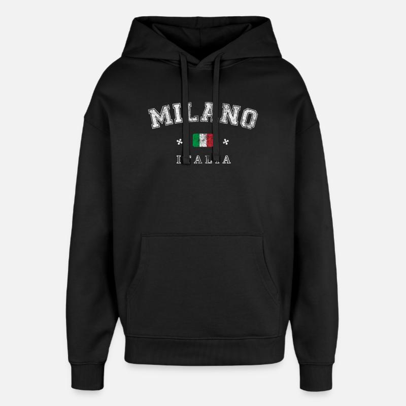 Milano Italia - Sweat à capuche unisexe Stanley/Stella Oversized - noir