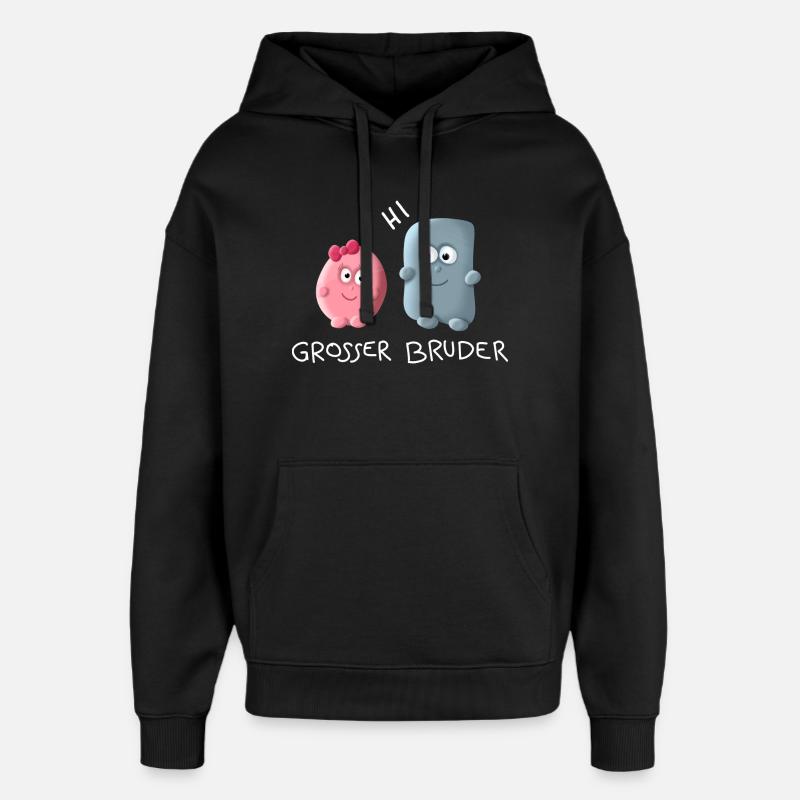Grosser Bruder - Oversized Unisex Hoodie von Stanley/Stella - Schwarz