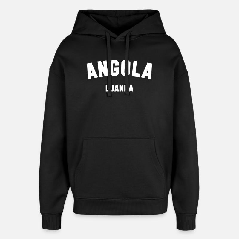 LUANDA, Angola - Stanley/Stella Oversized Felpa con cappuccio unisex - nero