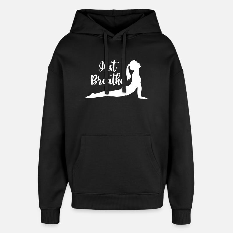 Yoga Gift Idea - Namaste - Oversized Unisex Hoodie by Stanley/Stella - black