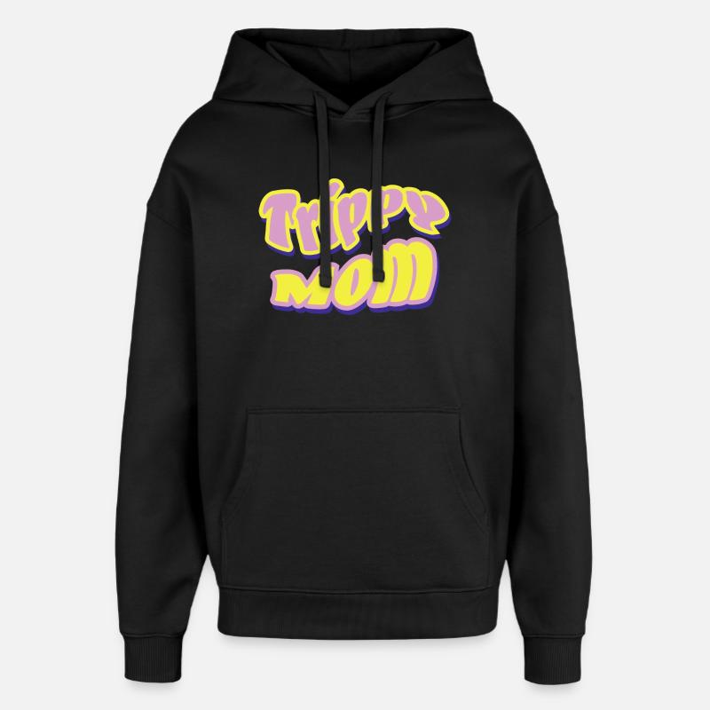 Trippy Mom Rock Psychédélique - Sweat à capuche unisexe Stanley/Stella Oversized - noir