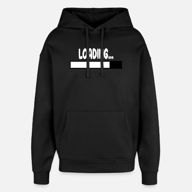 LOADING - Oversized Unisex Hoodie by Stanley/Stella - black