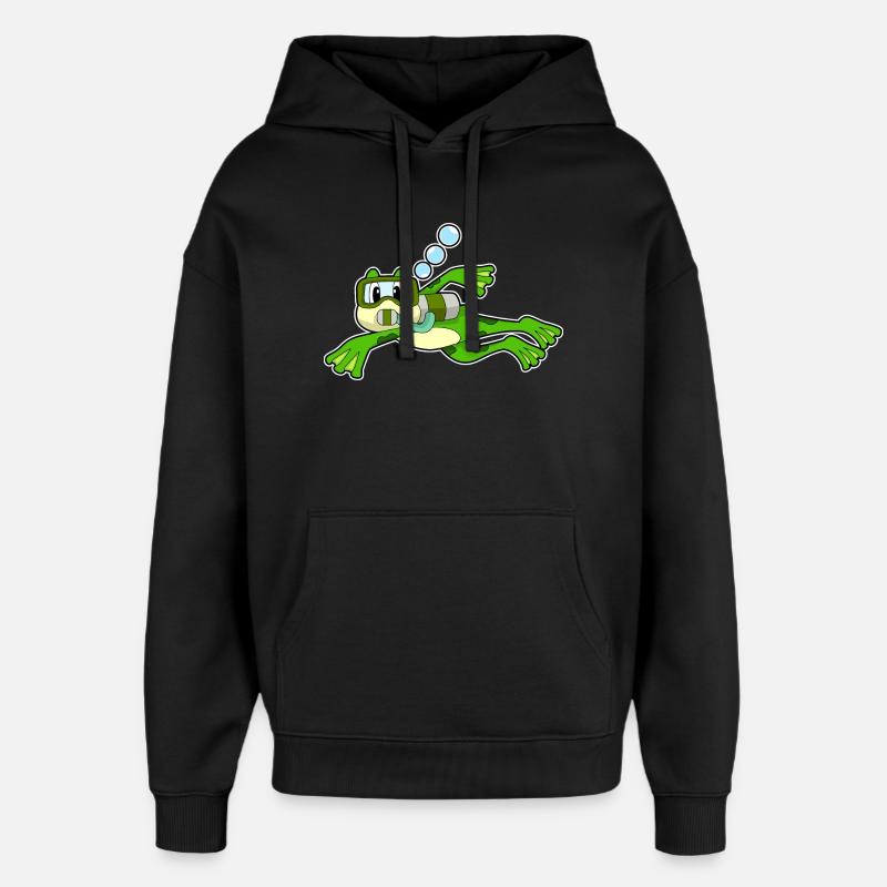 Bouteille d’oxygène Frog Diver - Sweat à capuche unisexe Stanley/Stella Oversized - noir