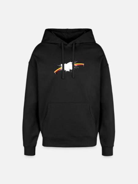 Mjölk är på Tyskland - Stanley/Stella Oversized Huvtröja Unisex - svart
