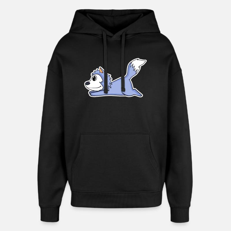 Loup coucheur - Sweat à capuche unisexe Stanley/Stella Oversized - noir