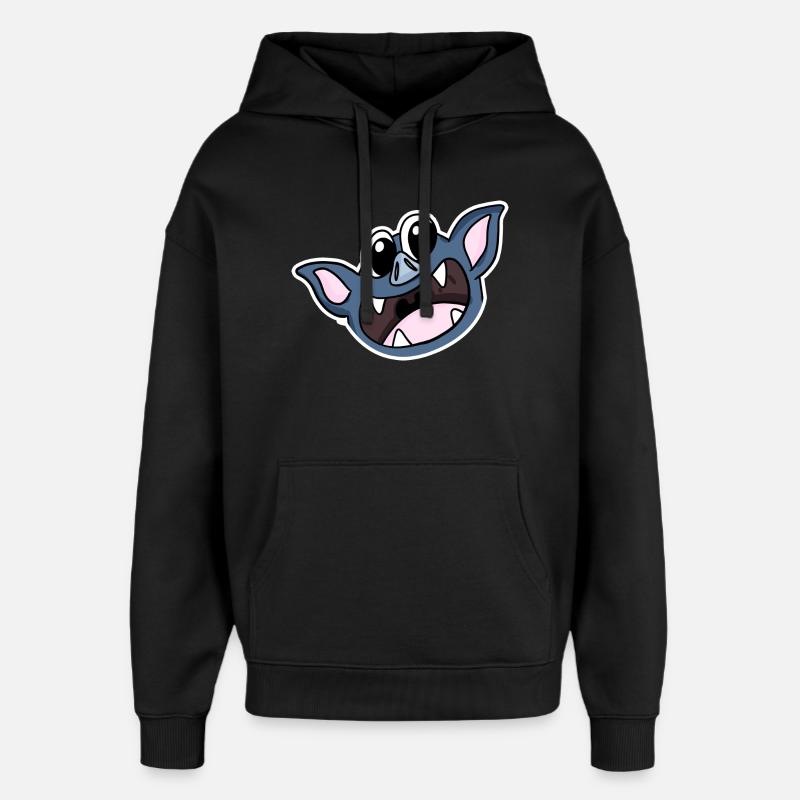 Bat head - Oversized Unisex Hoodie by Stanley/Stella - black