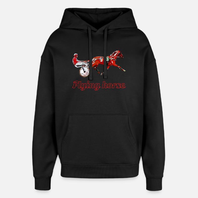 Motif Trotter - Sweat à capuche unisexe Stanley/Stella Oversized - noir