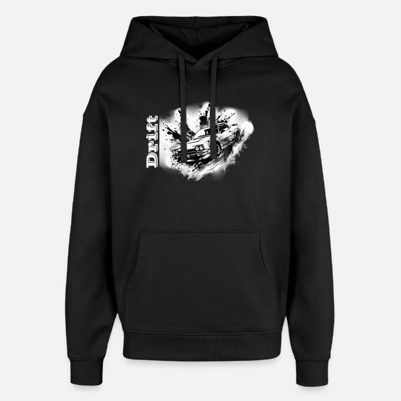 Dérive blanche - Sweat à capuche unisexe Stanley/Stella Oversized - noir