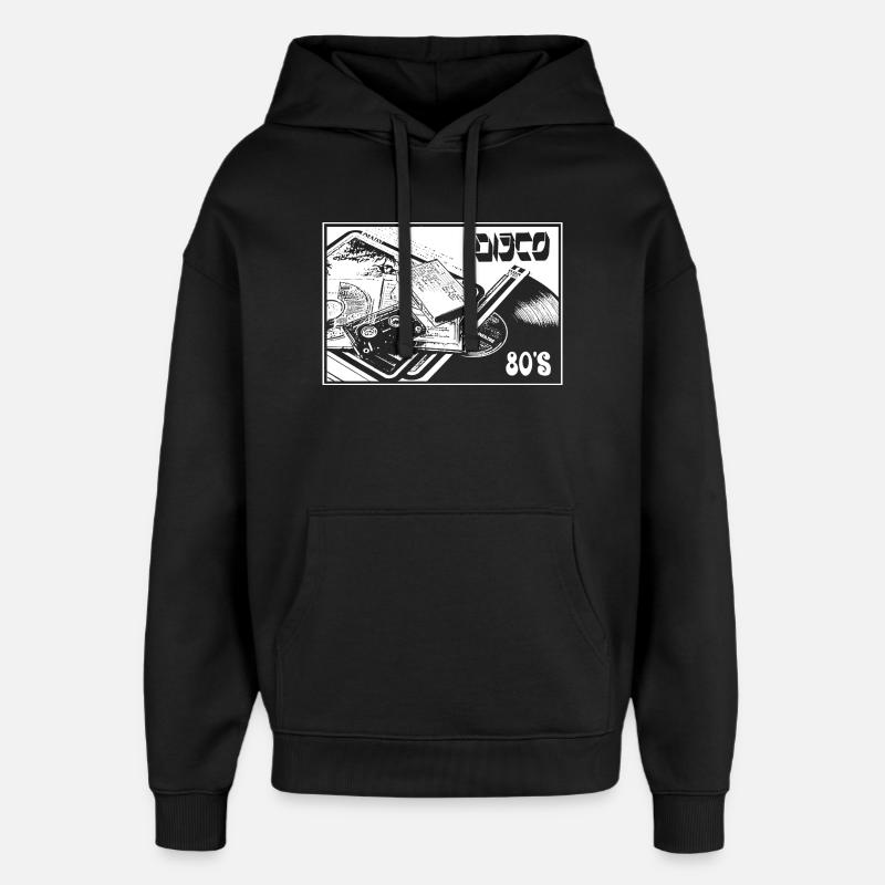 DISCO - Sweat à capuche unisexe Stanley/Stella Oversized - noir