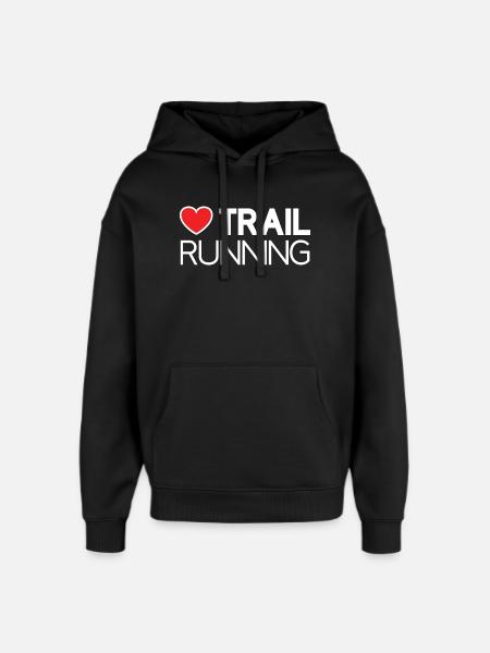 Ich liebe Trailrunning - Oversized Unisex Hoodie von Stanley/Stella - Schwarz