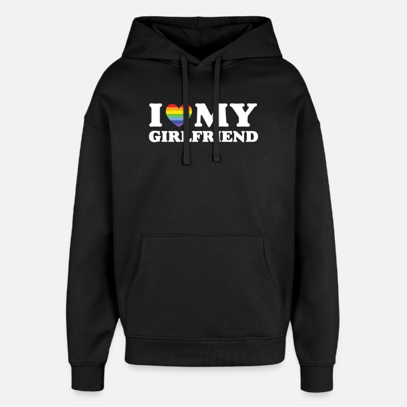 J’aime ma copine - LGBTQ - Sweat à capuche unisexe Stanley/Stella Oversized - noir