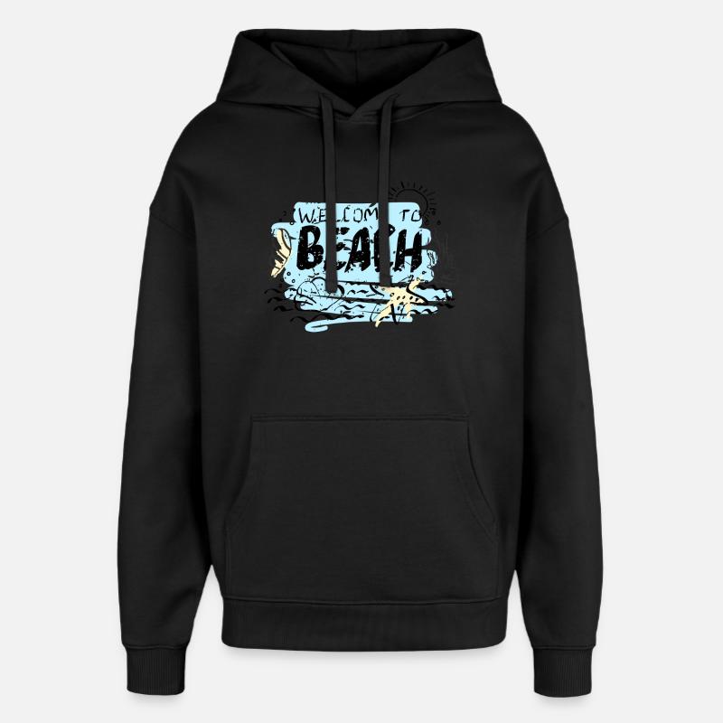 Willkommen bei Beach Scene - Oversized Unisex Hoodie von Stanley/Stella - Schwarz