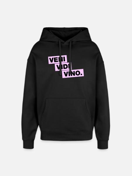 Veni Vidi Vino - Oversized Unisex Hoodie von Stanley/Stella - Schwarz