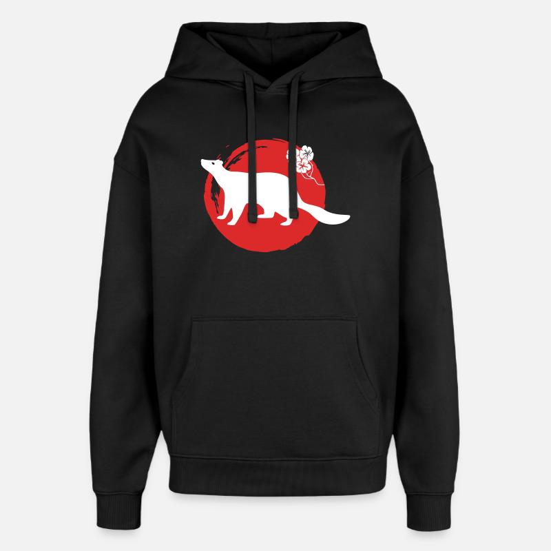 Marten Silhouette Japonaise - Sweat à capuche unisexe Stanley/Stella Oversized - noir