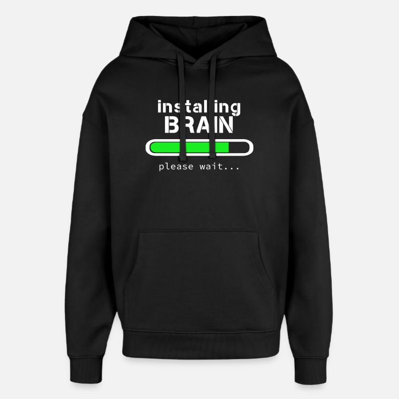 Installing Brain - Sweat à capuche unisexe Stanley/Stella Oversized - noir