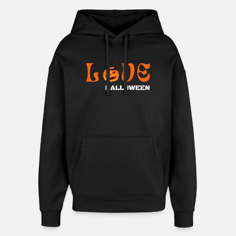 Love halloween - Sweat à capuche unisexe Stanley/Stella Oversized - noir
