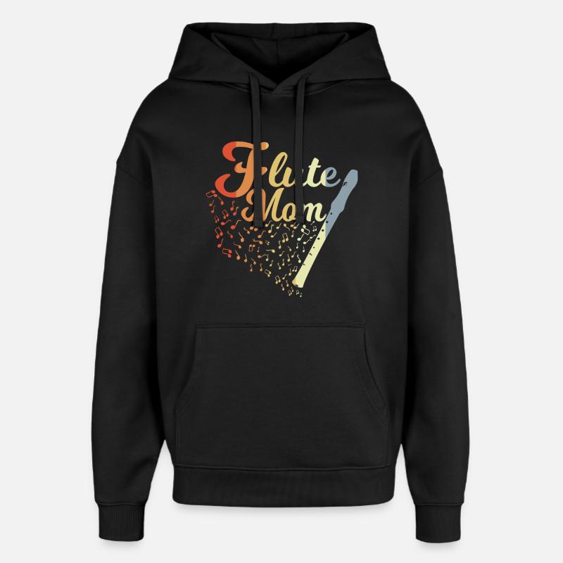 Mère flûte - Sweat à capuche unisexe Stanley/Stella Oversized - noir