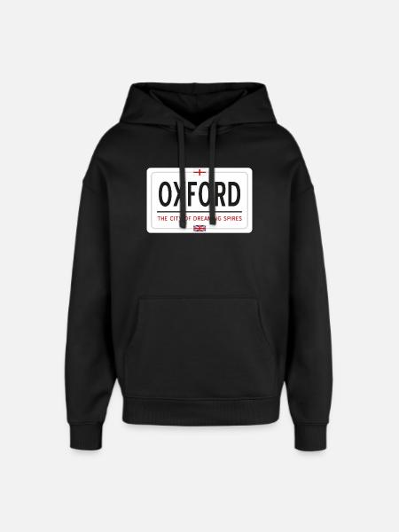 Oxford town sign - Oversized Unisex Hoodie by Stanley/Stella - black